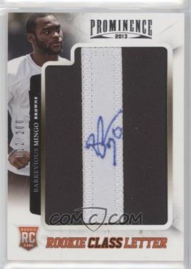 2013 Panini Prominence - [Base] - Rookie Class Letter Signatures #109 - Barkevious Mingo /200