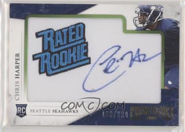2013 Panini Prominence - [Base] - Rookie Embroidered Rated Rookie Patch Signatures #113 - Chris Harper /204