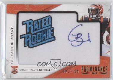 2013 Panini Prominence - [Base] - Rookie Embroidered Rated Rookie Patch Signatures #137 - Giovani Bernard /105