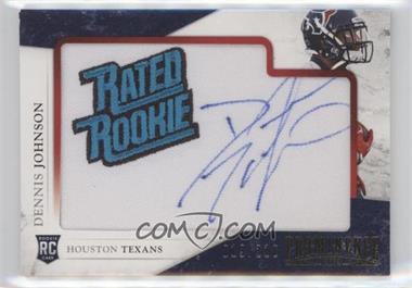 2013 Panini Prominence - [Base] - Rookie Embroidered Rated Rookie Patch Signatures #142 - Dennis Johnson /210