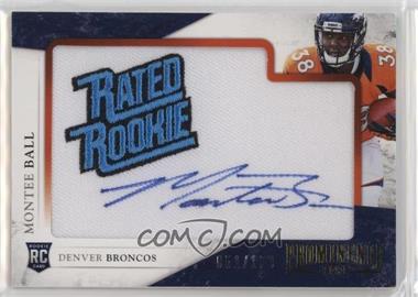 2013 Panini Prominence - [Base] - Rookie Embroidered Rated Rookie Patch Signatures #172 - Montee Ball /100