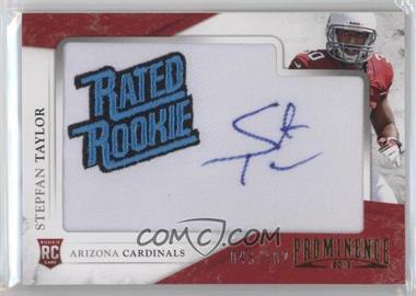 2013 Panini Prominence - [Base] - Rookie Embroidered Rated Rookie Patch Signatures #187 - Stepfan Taylor /102