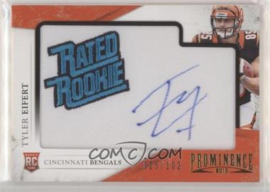 2013 Panini Prominence - [Base] - Rookie Embroidered Rated Rookie Patch Signatures #194 - Tyler Eifert /102
