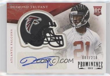 2013 Panini Prominence - [Base] - Rookie Helmet Signatures #127 - Desmond Trufant /210