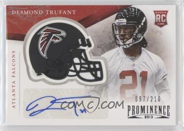 2013 Panini Prominence - [Base] - Rookie Helmet Signatures #127 - Desmond Trufant /210