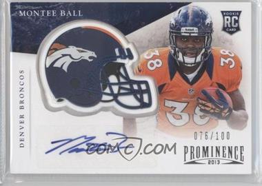 2013 Panini Prominence - [Base] - Rookie Helmet Signatures #172 - Montee Ball /100