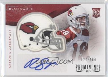 2013 Panini Prominence - [Base] - Rookie Helmet Signatures #182 - Ryan Swope /100