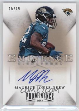 2013 Panini Prominence - Eminence Signatures #7 - Maurice Jones-Drew /49