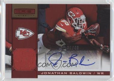 2013 Panini Rookies & Stars Longevity - Materials Signatures - Ruby #1 - Jonathan Baldwin /48