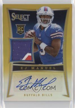 2013 Panini Select - [Base] - Gold Prizm Rookie Jersey Autographs #185 - EJ Manuel /10