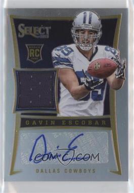 2013 Panini Select - [Base] - Silver Prizm Rookie Jersey Autographs #189 - Gavin Escobar /99