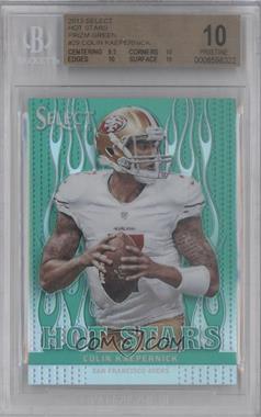 2013 Panini Select - Hot Stars - Marketing Industry Summit Green Prizm #29 - Colin Kaepernick /15 [BGS 10 PRISTINE]