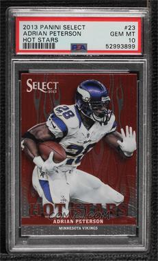 2013 Panini Select - Hot Stars #23 - Adrian Peterson [PSA 10 GEM MT]