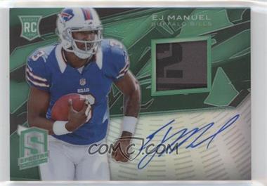 2013 Panini Spectra - [Base] - Green Signature Materials #209 - Rookie - EJ Manuel /5