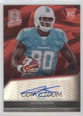 2013 Panini Spectra - [Base] - Red #133 - Rookie Autographs - Dion Sims /25