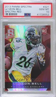 2013 Panini Spectra - [Base] - Red #221 - Rookie - Le'Veon Bell /25 [PSA 10 GEM MT]