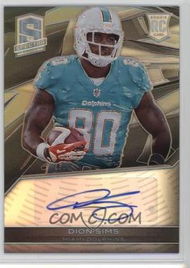 2013 Panini Spectra - [Base] #133 - Rookie Autographs - Dion Sims /299