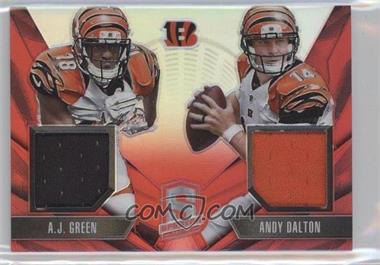 2013 Panini Spectra - Combo Materials - Red #5 - A.J. Green, Andy Dalton /25