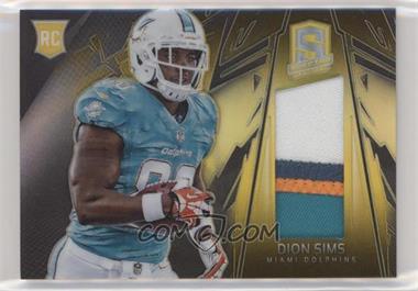 2013 Panini Spectra - Materials - Gold Prime #133 - Dion Sims /10