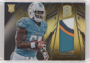 2013 Panini Spectra - Materials - Gold Prime #133 - Dion Sims /10