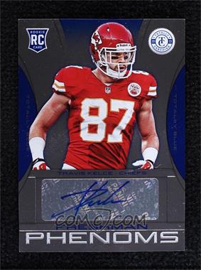 2013 Panini Totally Certified - [Base] - Totally Blue #206 - Freshman Phenoms Signatures - Travis Kelce /25