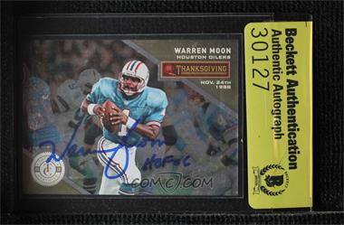 2013 Panini Totally Certified - [Base] - Totally Gold #79 - Thanksgiving Day - Warren Moon /25 [BAS Beckett Auth Sticker]
