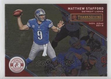 2013 Panini Totally Certified - [Base] - Totally Red #54 - Thanksgiving Day - Matthew Stafford