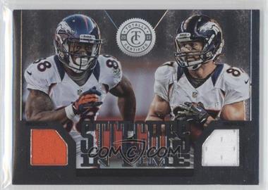 2013 Panini Totally Certified - Stitches in Time #33 - Dual - Demaryius Thomas, Eric Decker /299