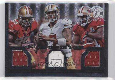 2013 Panini Totally Certified - Stitches in Time #46 - Triple - Vernon Davis, Colin Kaepernick, Frank Gore /99 [EX to NM]