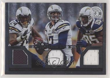 2013 Panini Totally Certified - Stitches in Time #51 - Triple - Ryan Mathews, Philip Rivers, Antonio Gates /299 [EX to NM]