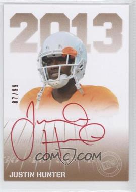 2013 Press Pass - Press Pass Signings - Bronze Red Ink #PPS-JH2 - Justin Hunter /99