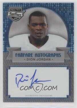 2013 Press Pass Fanfare - [Base] - Aqua #FF-DJ - Dion Jordan /99