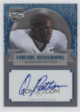 2013 Press Pass Fanfare - [Base] - Aqua #FF-QP - Quinton Patton /99