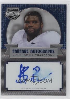 2013 Press Pass Fanfare - [Base] - Blue #FF-SR2 - Sheldon Richardson /149