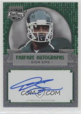2013 Press Pass Fanfare - [Base] - Wal-Mart Emerald #FF-DS - Dion Sims /10