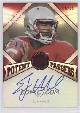 2013 Press Pass Fanfare - Potent Passers - Red #PP-EJM - EJ Manuel /25