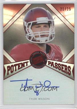 2013 Press Pass Fanfare - Potent Passers - Red #PP-TW - Tyler Wilson /25