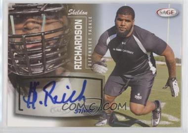 2013 SAGE - Autographs - Gold #45 - Sheldon Richardson /100