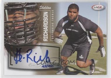 2013 SAGE - Autographs - Gold #45 - Sheldon Richardson /100