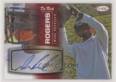 2013 SAGE - Autographs #49 - Da'Rick Rogers