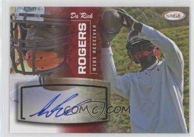 2013 SAGE - Autographs #49 - Da'Rick Rogers