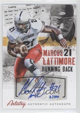 2013 SAGE Hit - Artistry Autographs #AA-18 - Marcus Lattimore /100