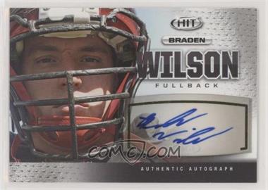 2013 SAGE Hit - Autographs - Silver #A108 - Braden Wilson