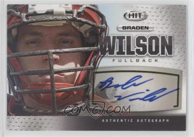 2013 SAGE Hit - Autographs - Silver #A108 - Braden Wilson