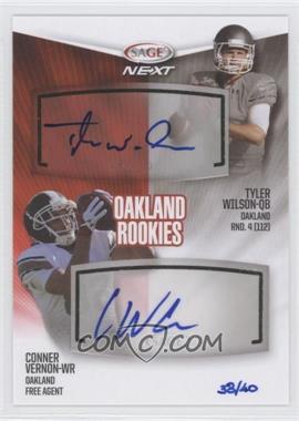 2013 SAGE Next - Dual Autographs #DA34 - Tyler Wilson, Conner Vernon /40