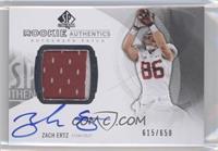 Rookie Autograph Patch - Zach Ertz #/650