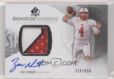 2013 SP Authentic - [Base] #173 - Rookie Autograph Patch - Zac Dysert /650