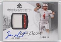 Rookie Autograph Patch - Zac Dysert #/650