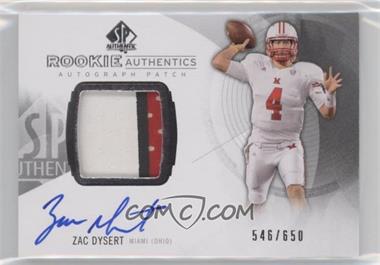 2013 SP Authentic - [Base] #173 - Rookie Autograph Patch - Zac Dysert /650