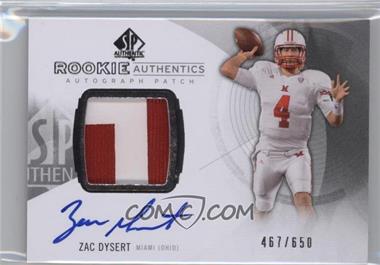 2013 SP Authentic - [Base] #173 - Rookie Autograph Patch - Zac Dysert /650